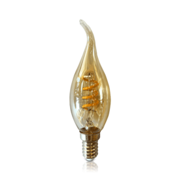 LED FILAMENT | E14 | KAARSLAMP | TIP | DIMBAAR | AMBER | 1.6W