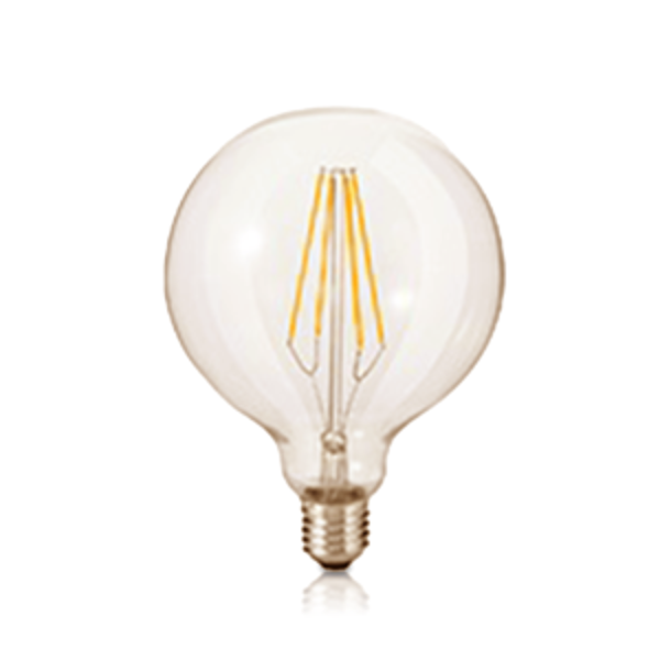LED Filament E27 Globe L Dimbaar Amber 6,3W