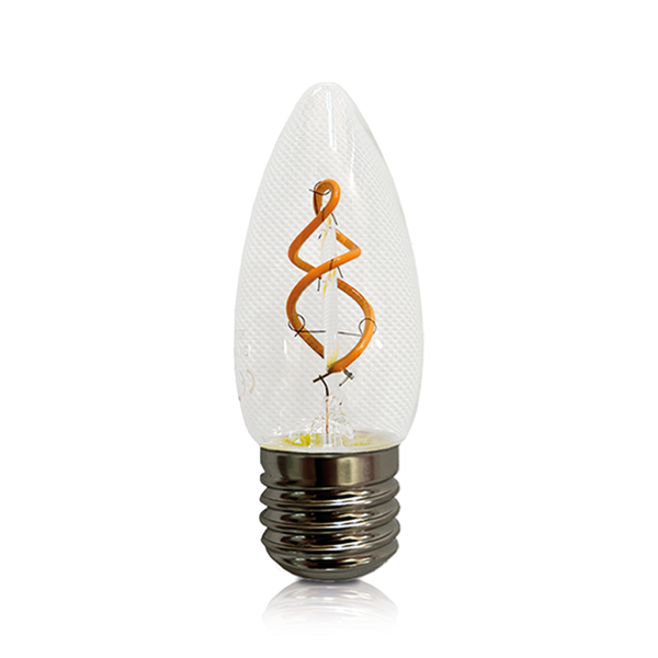 LED Filament Kaarslamp Dimbaar Clear 2W
