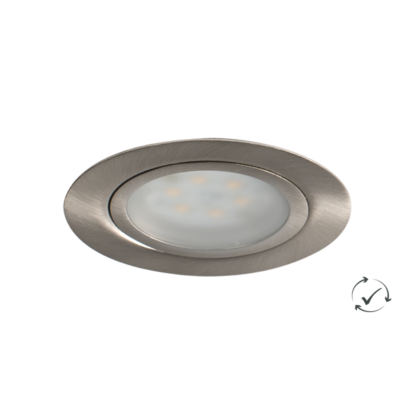 Cabinetspot LED Accent two rond geschuurd (set van 2)