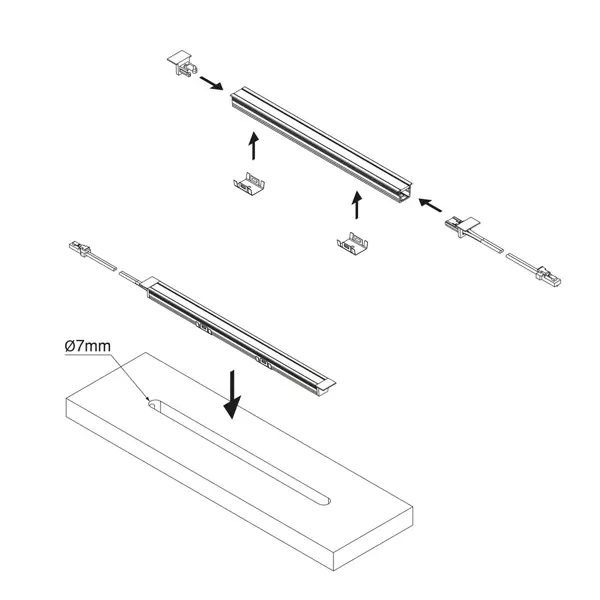 Aansluitstekker voor Pyxis LED inbouwarmatuur