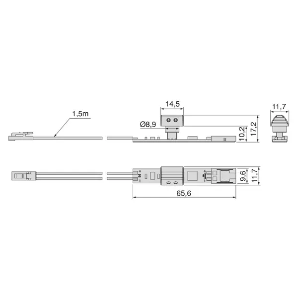 LED-strip sensor Lynx Z door