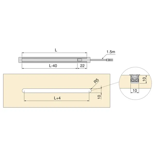 Touch dimmer voor Pyxis LED inbouwarmatuur