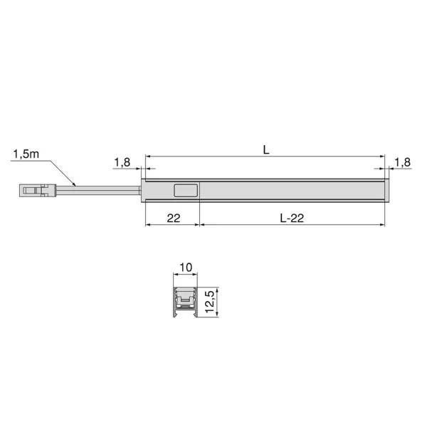 Touch dimmer voor Pyxis LED opbouwarmatuur