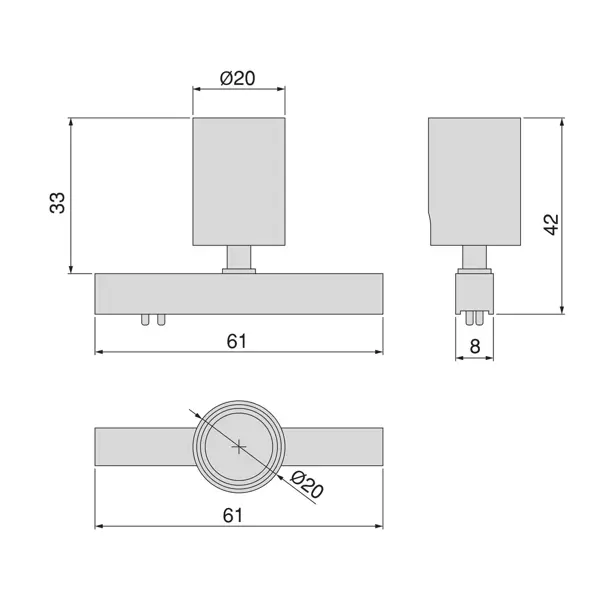 LED Focus armatuur voor Diwo rail