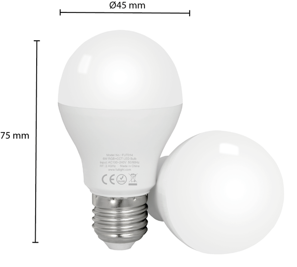 LED lamp E27 6W RGB + CCT