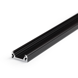 Aluminium LED Opbouwprofiel (Zwart, 2m)