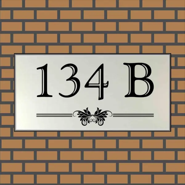 Huisnummerbordje Breed HA134b