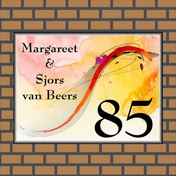 Naambordje Kleurrijk Palet 17