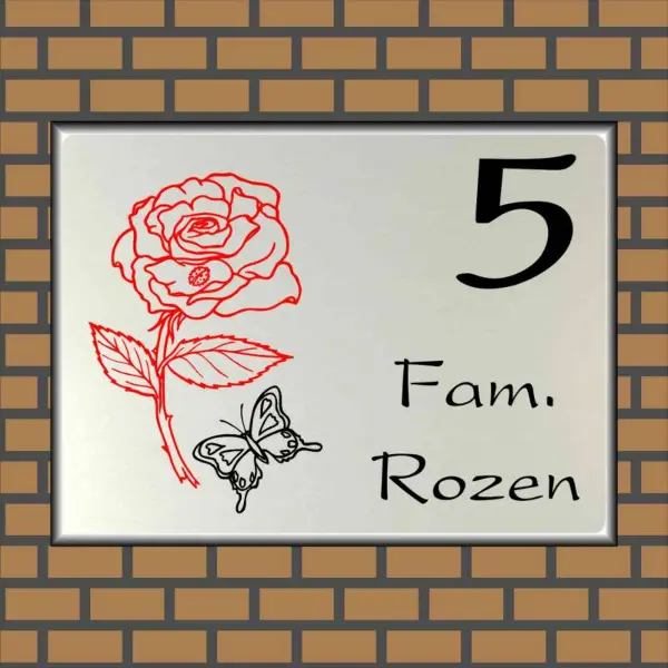 Naambordje Twee Vlinders 12b