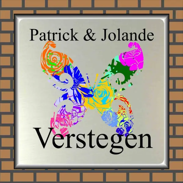 Naambordje Drie Vlinders 42