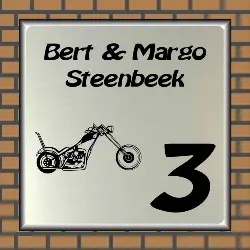 Naambordje Motorrijder 01