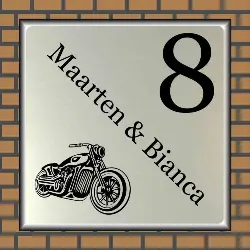 Naambordje Klassieke Motor 03