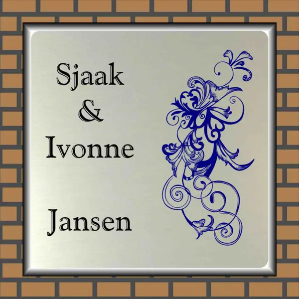 Naambordje Klassieke Bloemen 03