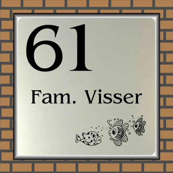 Naambordje Aquarium Vissen 13