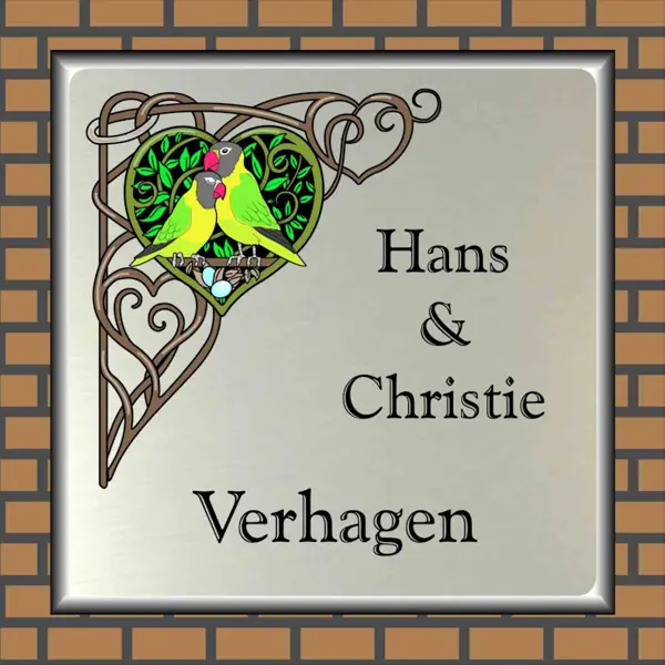 Naambordje Kleurrijke Vogels 23