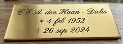 Goud Aluminium Herdenkingsplaatje Tijdloos (102)
