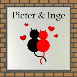 Naambordje Nieuwsgierige Kat 26