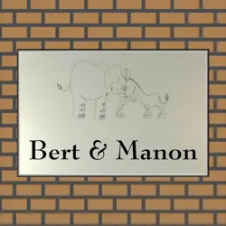 Naambordje Olifant en Ezel Duo